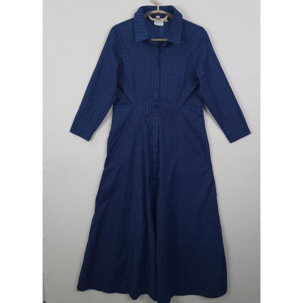 Julia Amory Long Sleeve Navy Shirt Dress